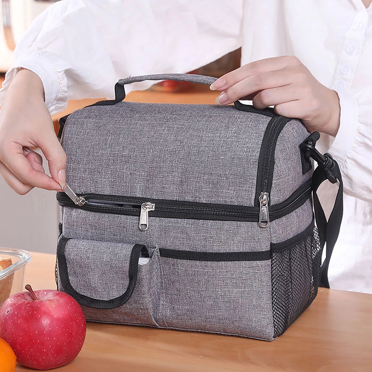 Double-Layer Reusable Insulation Handbag 6