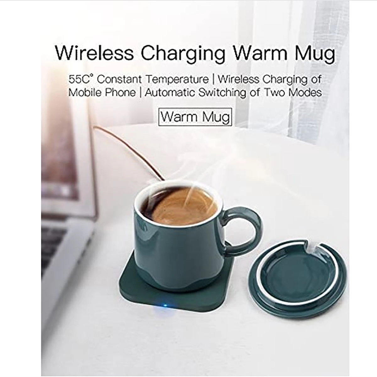 Coffee Mug Warmer With Wireless Charger For Desk 3
