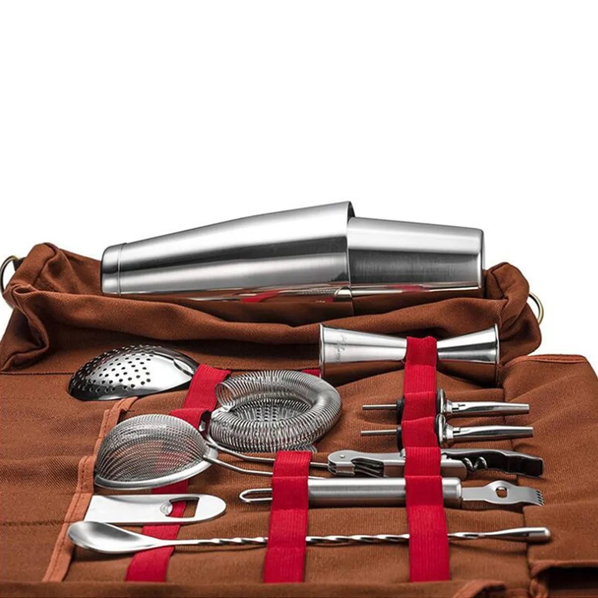 Canvas Bartender Tool Roll Up Organizer Travel Bag 5