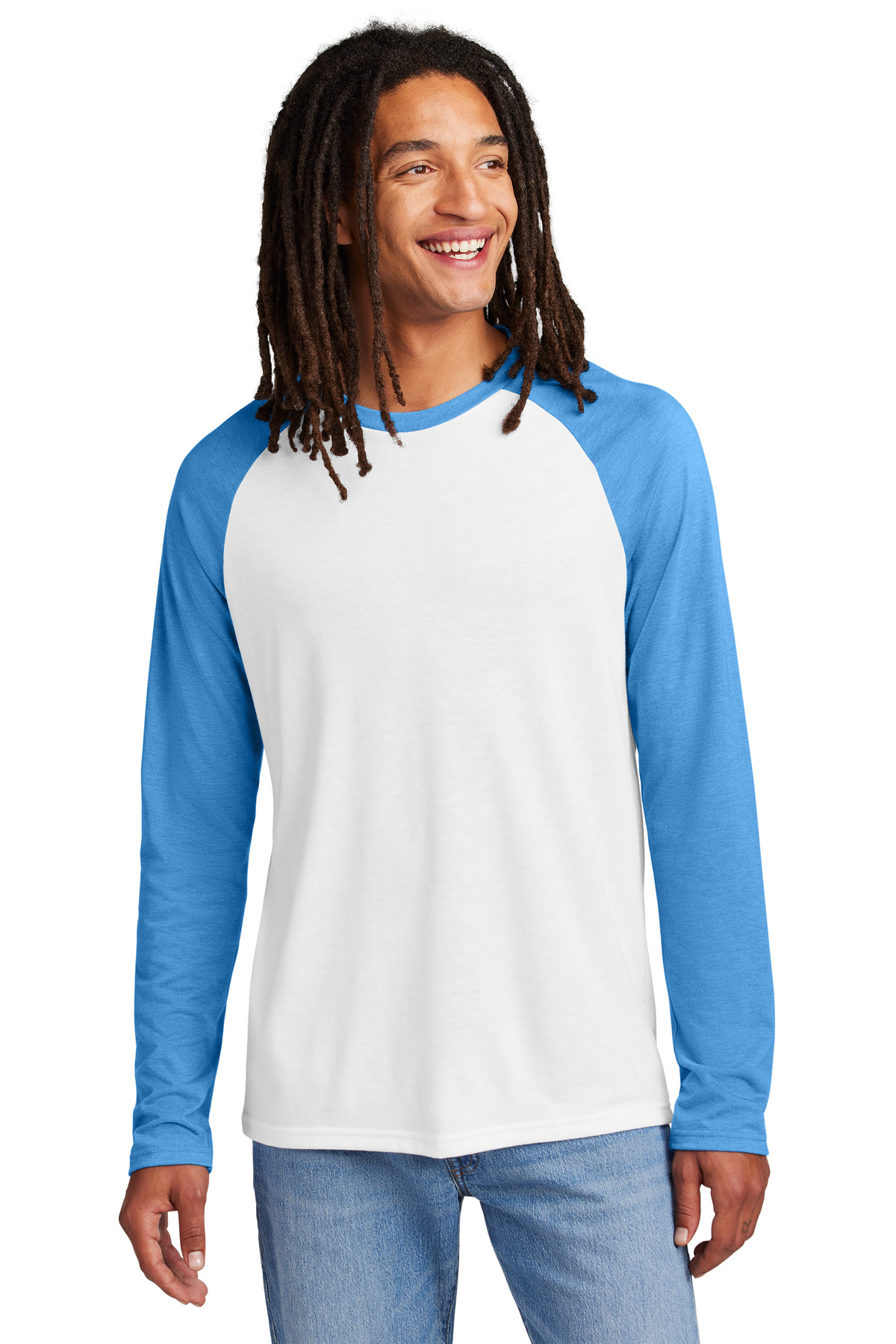 Allmade Unisex Tri-Blend Long Sleeve Colorblock Raglan AL6009 7