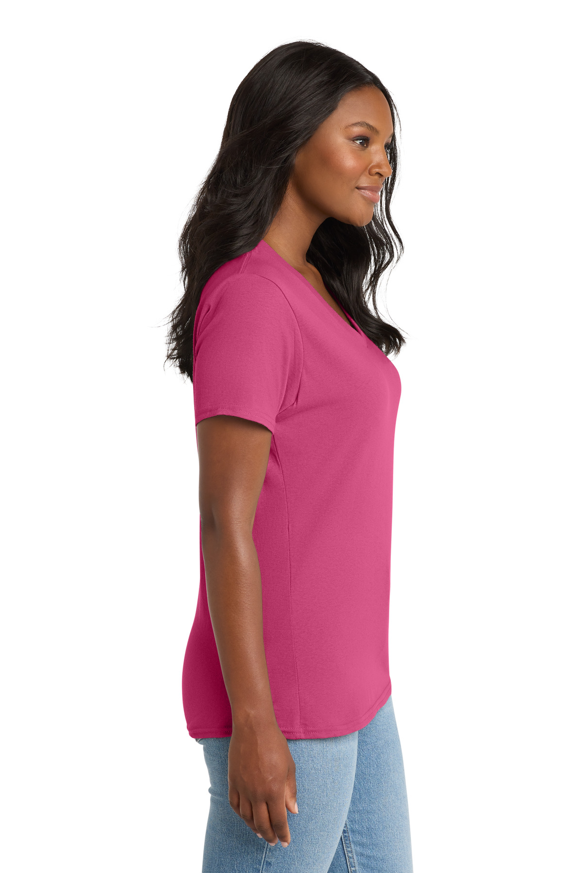 Port & Co Women's Core Cotton V-Neck Tee. LPC54V 195