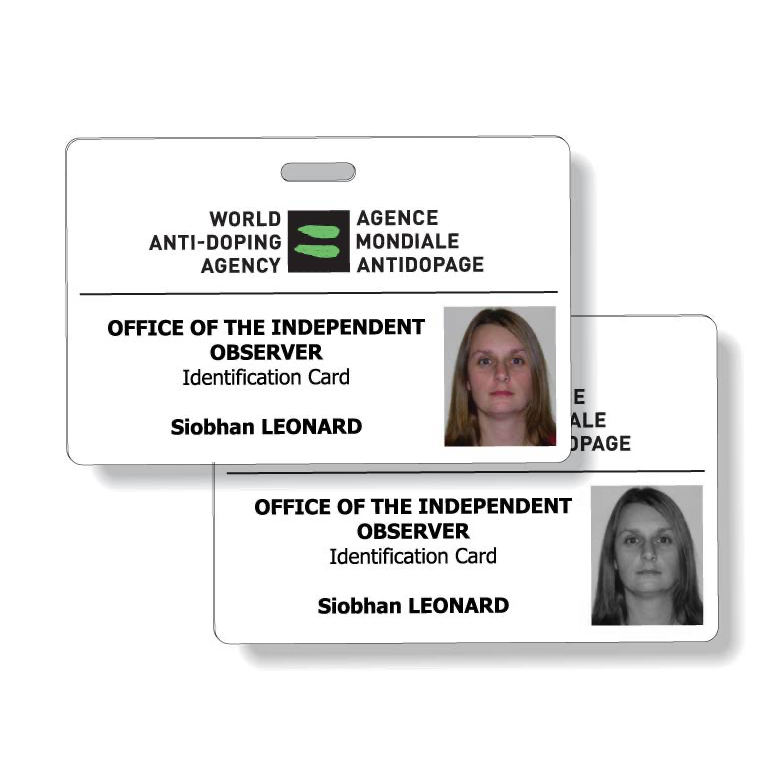 Premium Plastic ID Neck Tags Horizontal Style 4.13"x2.63" Full Colour on front, Black on back