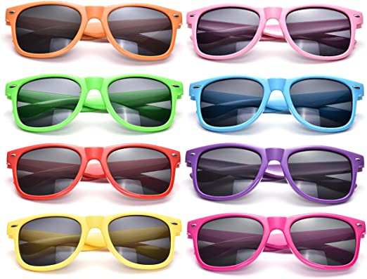Retro Classic Neon Colors Party Favor Supplies Unisex Sunglasses 16