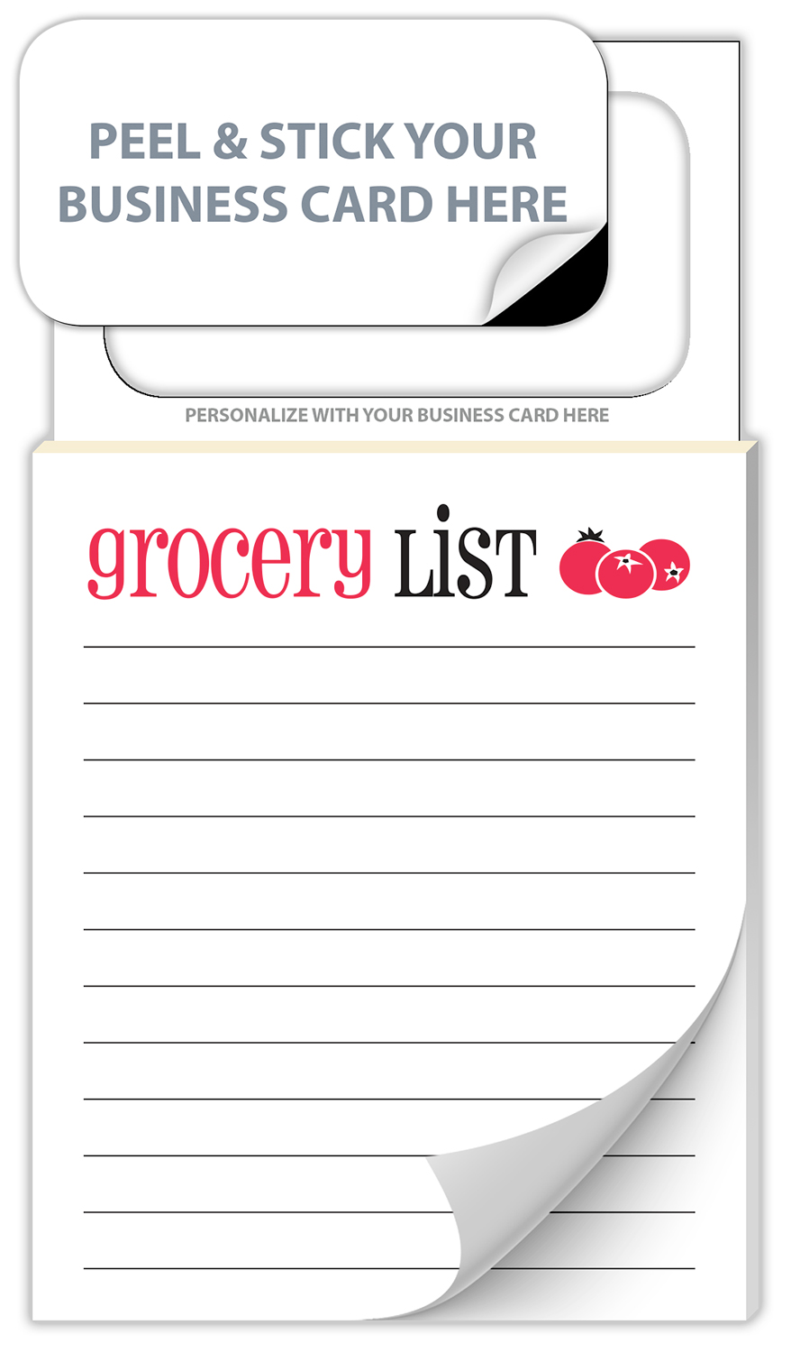 Magnetic Scratch Pad / Notepad (MBC) - Stock Grocery List (50 Sheet) 2