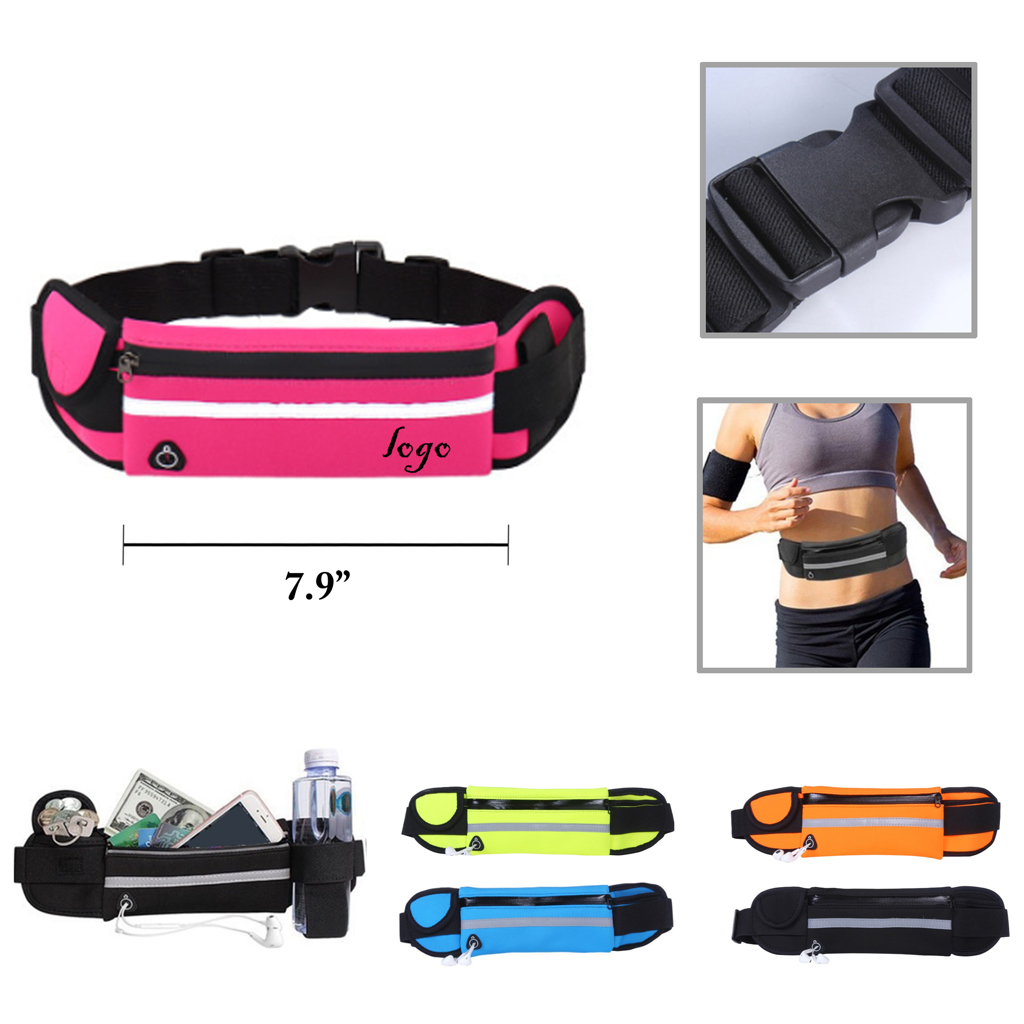 MOQ50 Running And Cycling Waist Belt For Outdoor Sports 4