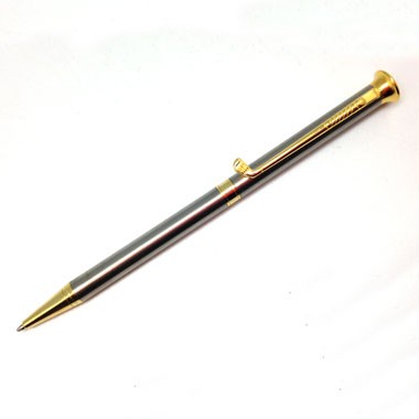 Gun Metal Golf Pen with Gold Accent 2