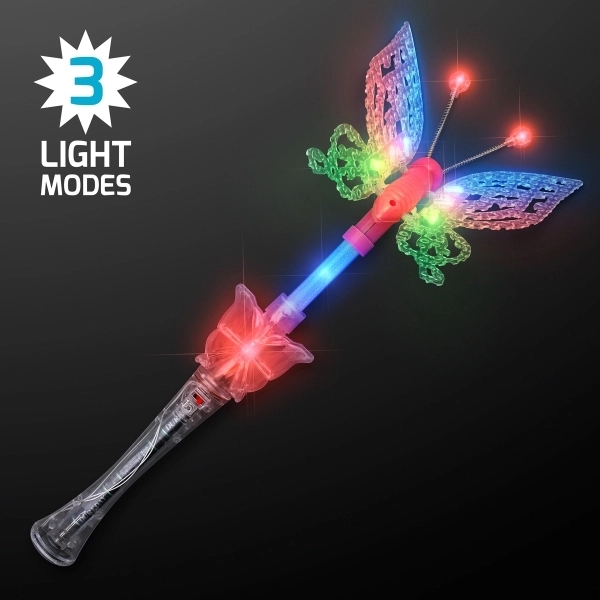 Large Musical Blinking Butterfly Wand 2