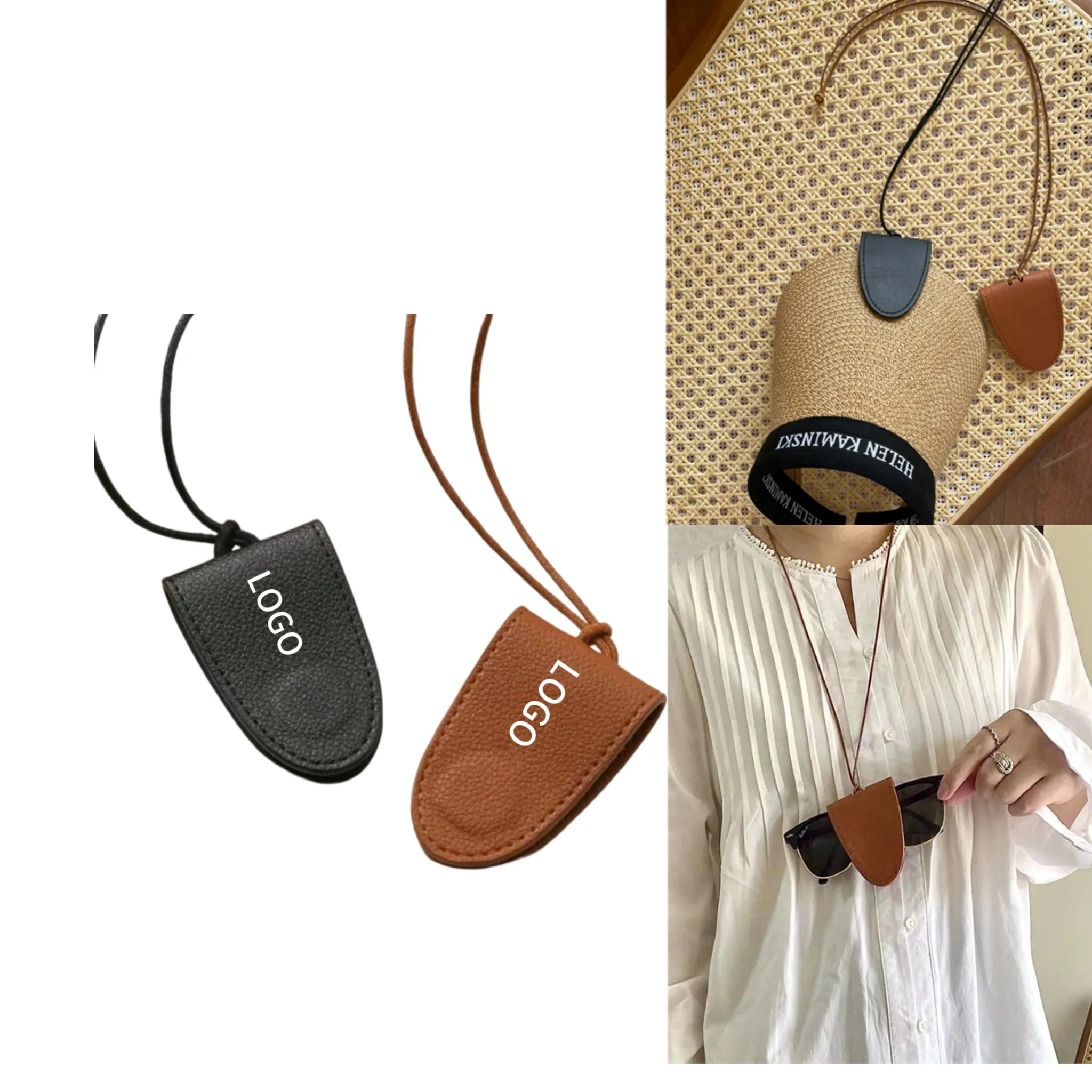 Magnetic Leather Sunglass Holder Eyeglass Hanger Clip 1