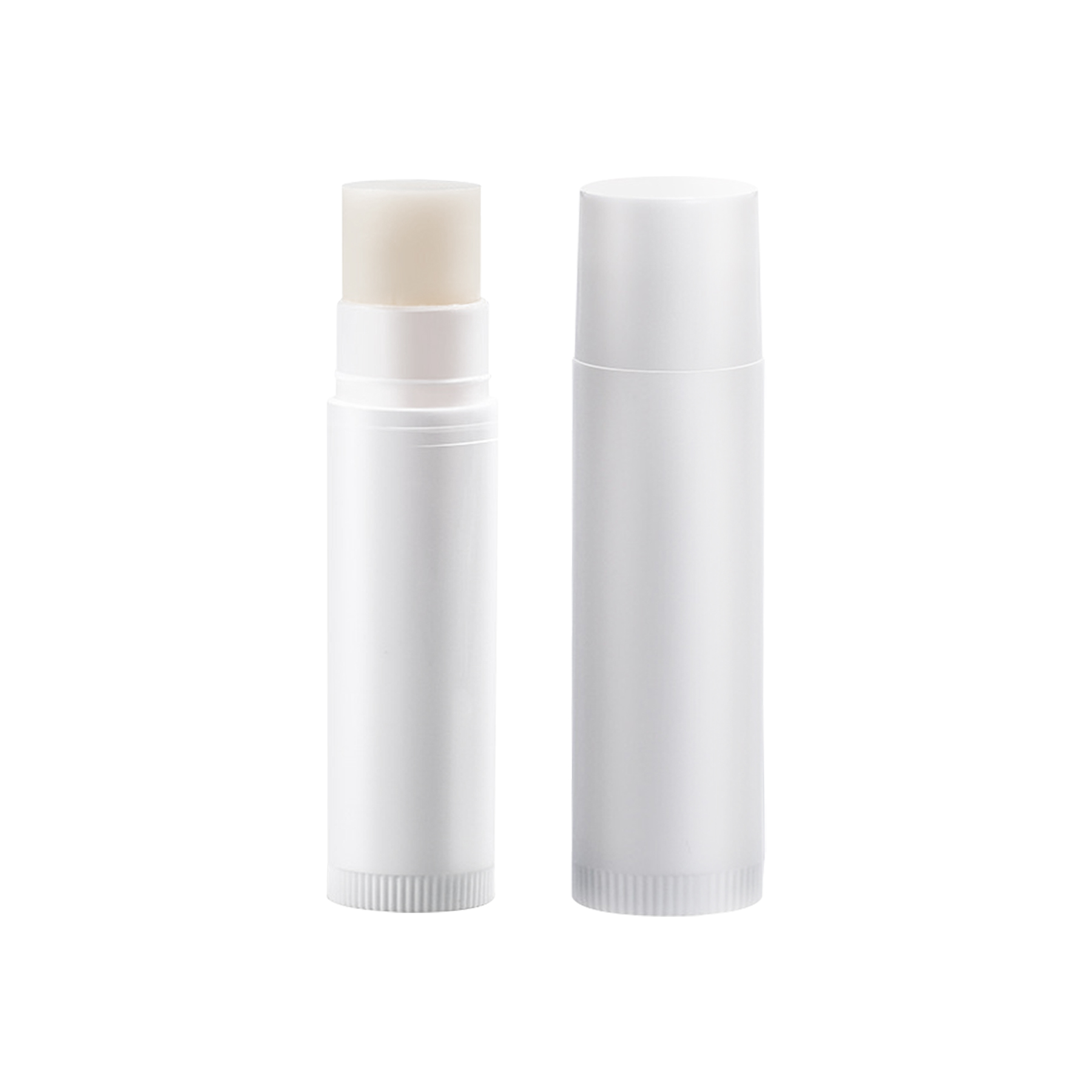 5g Natural Beeswax Lip Balm Moisturizer In White Tube With Sticker Imprint 4