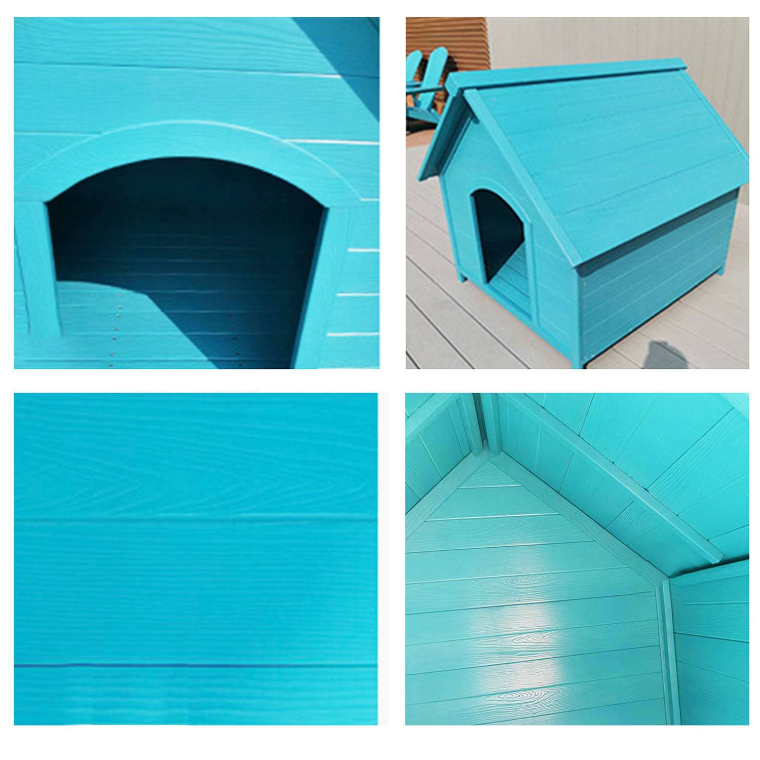 Imitative Wood Outdoor rainproof and sunproof pet house 5