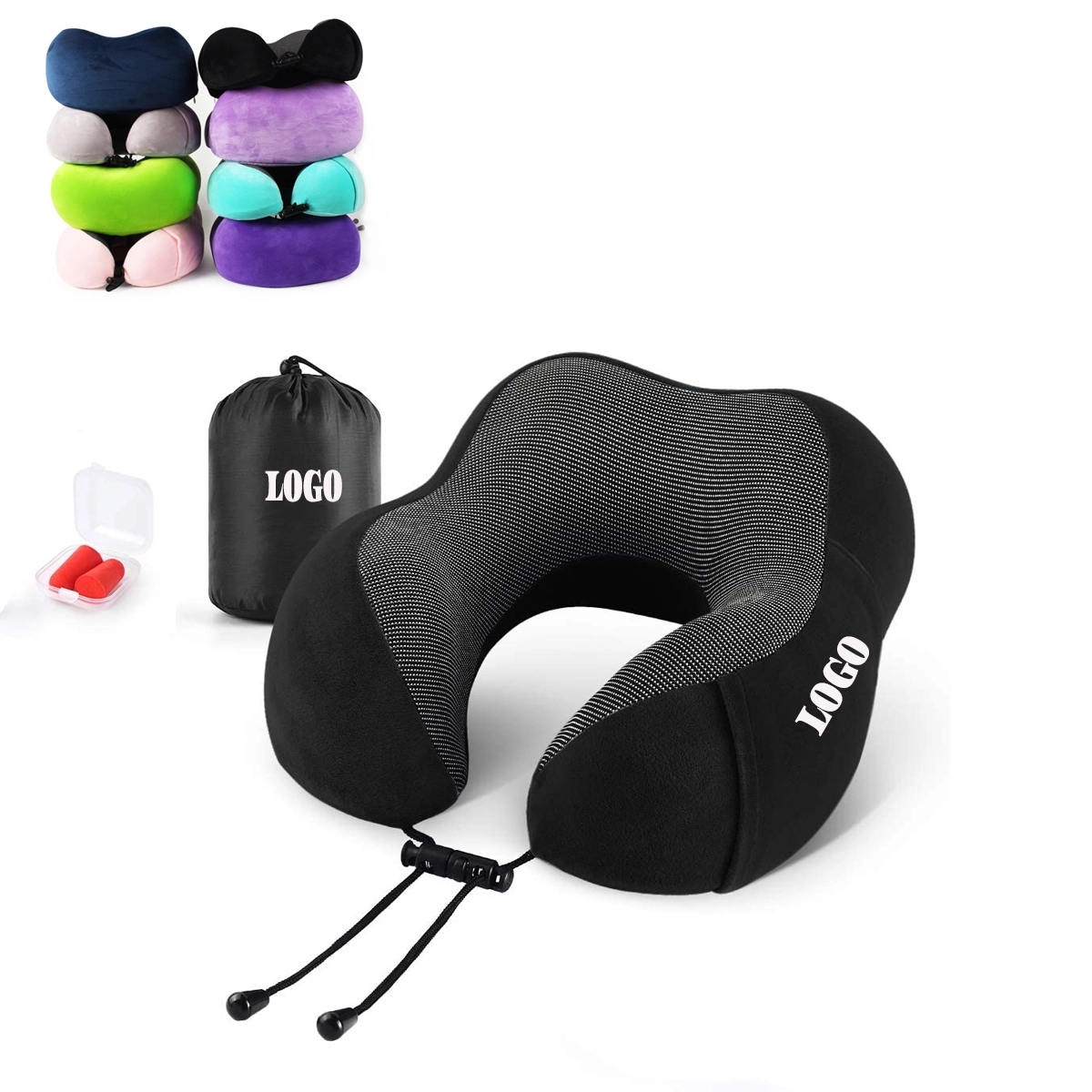 Travel Pillow with Storage Bag and Earplugs 6