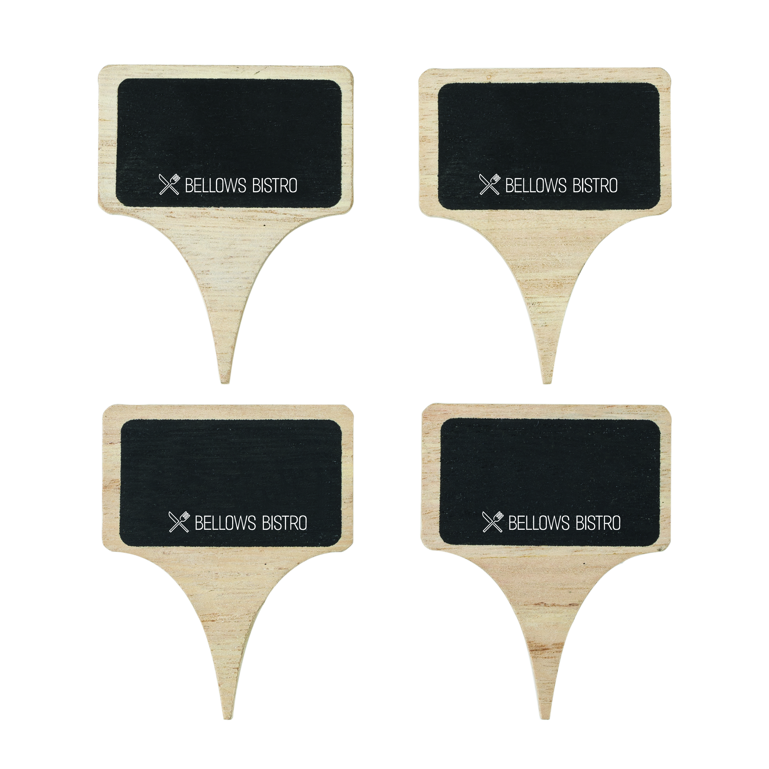 True® Wooden Cheese Marker, set of 4 5