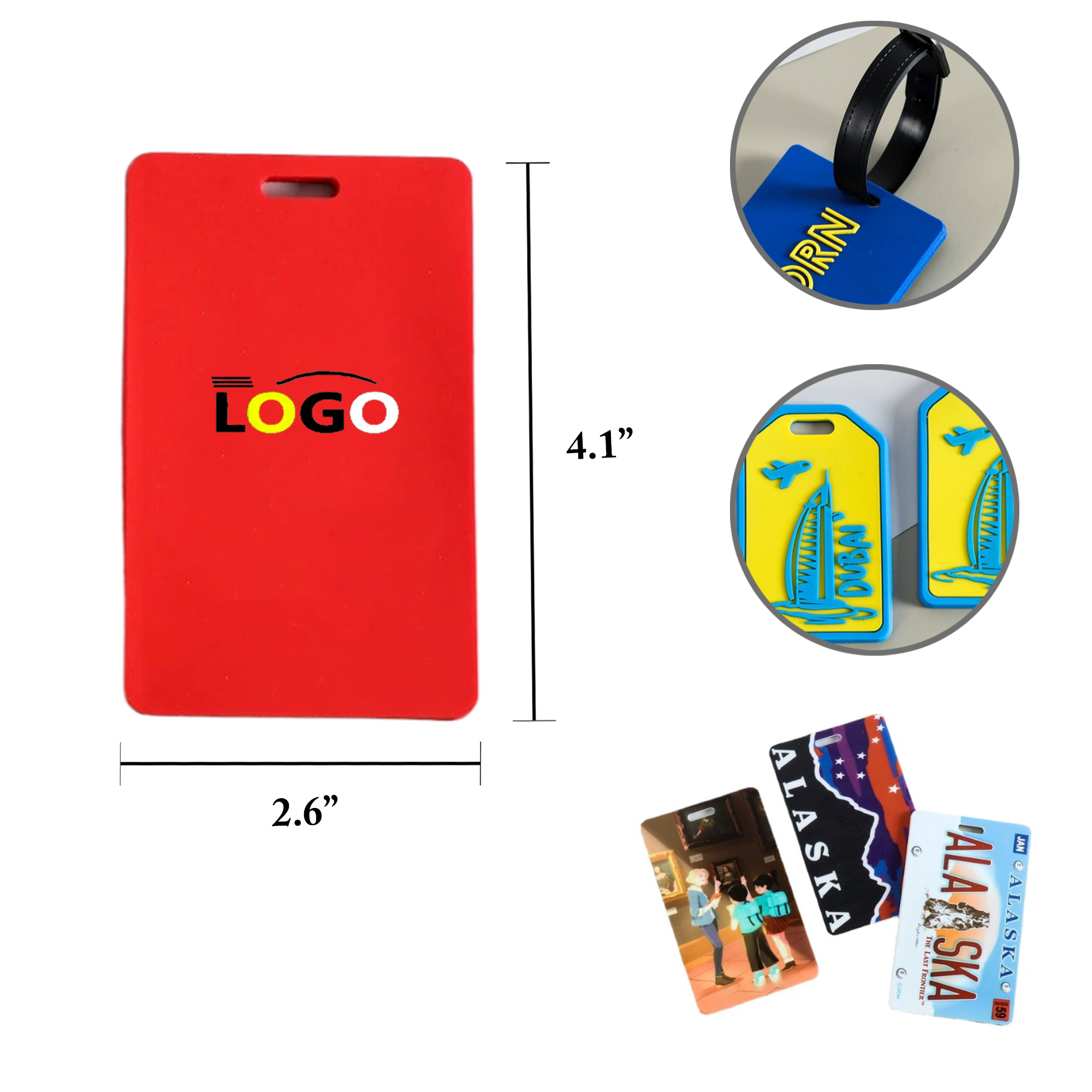 MOQ100 PVC Soft Luggage Tag Card Holder for Travel 1