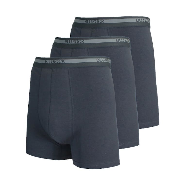 Men's Stretch Cotton Boxer Briefs - Charcoal Medium 3 Pack 2