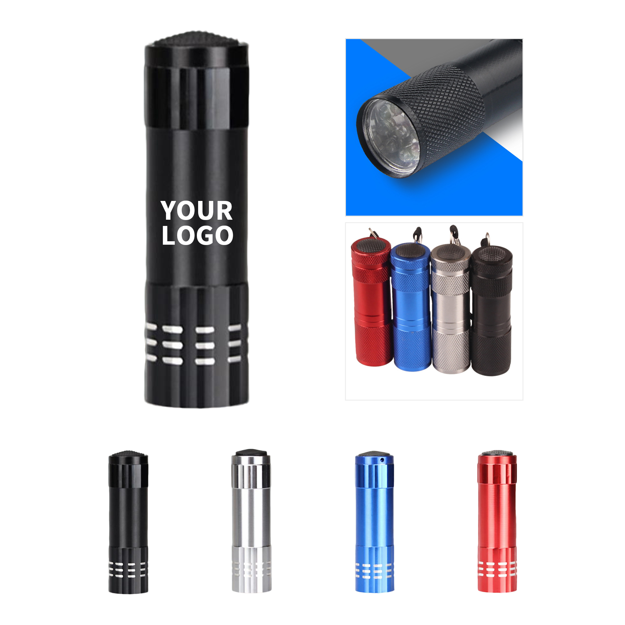 Aluminum Mini Light Emitting Diode Flashlight 3