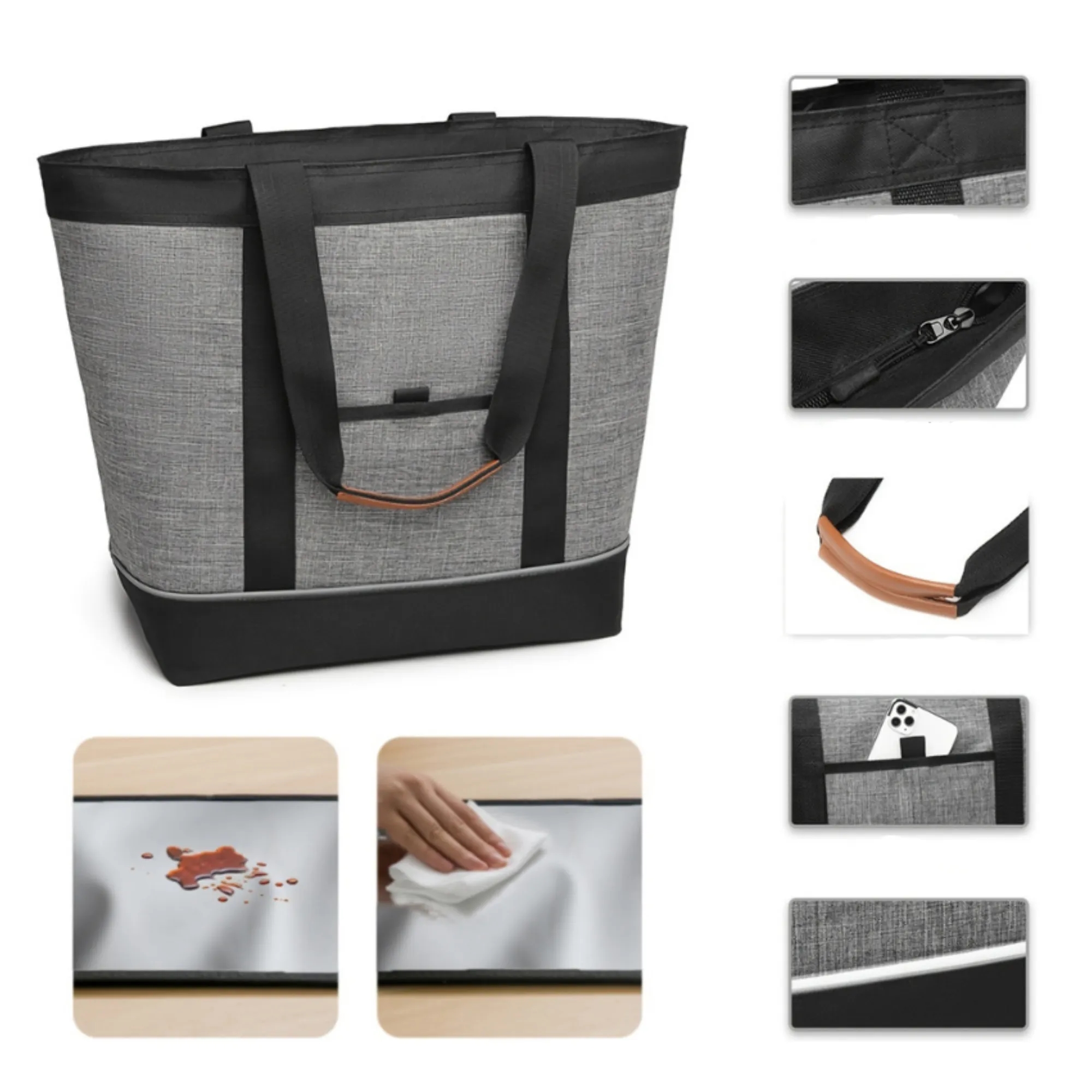 Reusable Oxford Insulated Cooler Tote Bag Outdoor 5