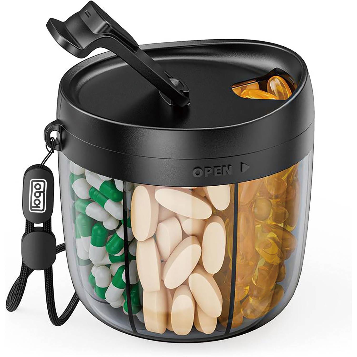 Multi Compartment Travel Portable Pill Dispenser 4