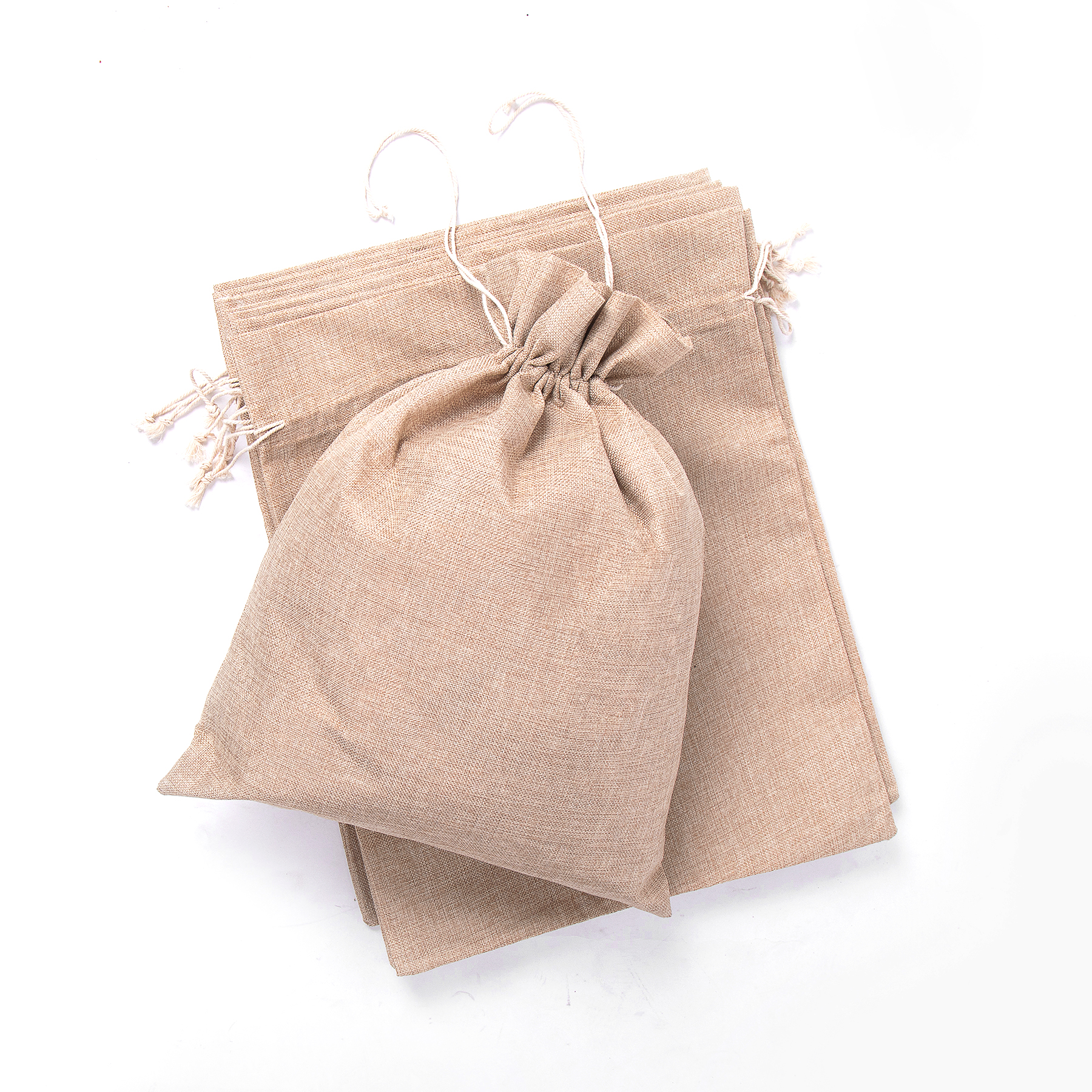 19 5/8" X 15 3/4" Burlap Drawstring Bag 1
