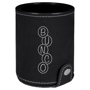 Laserable Leatherette Dice Cup With 5 Dice 8