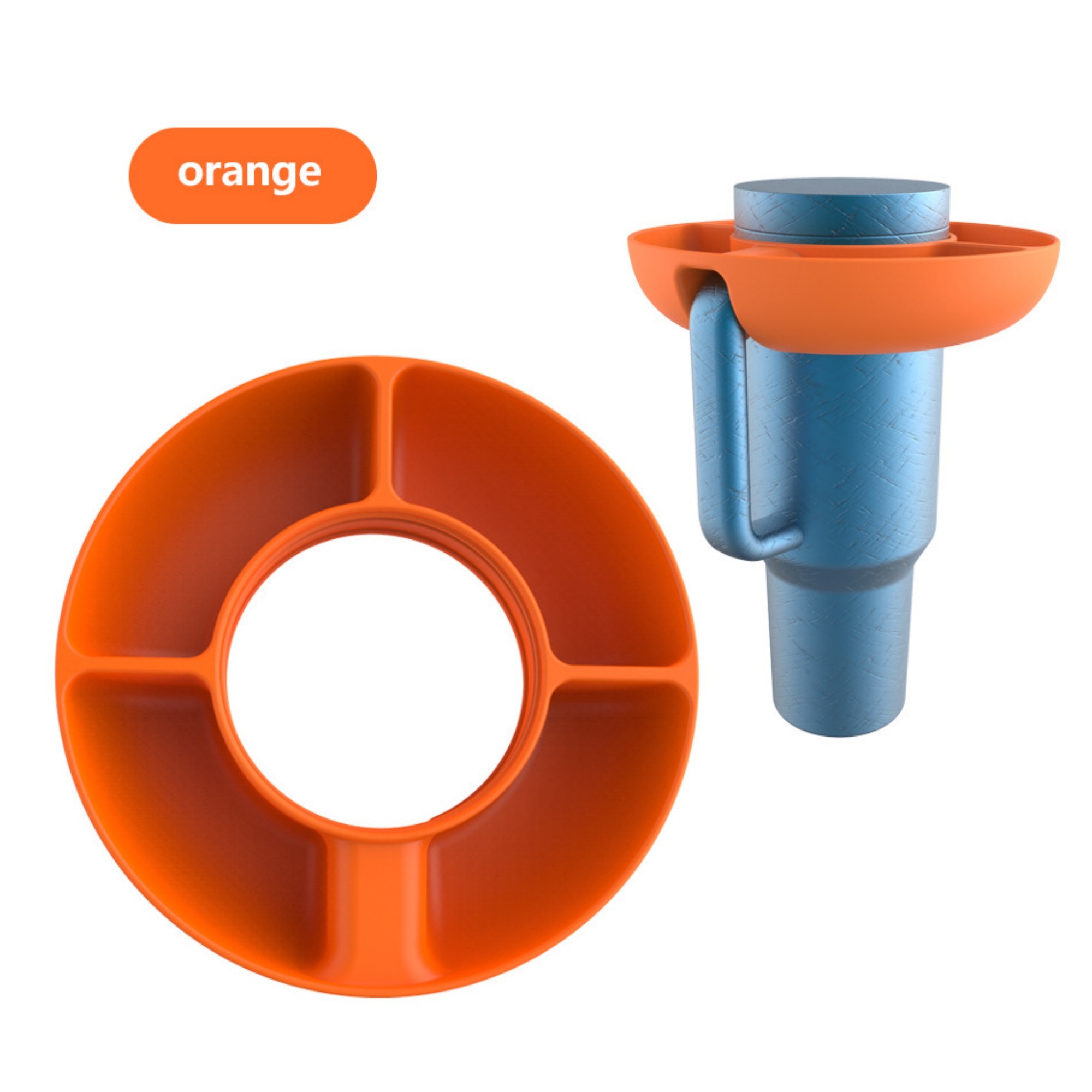 4 Compartment Silicone Snack Tray 10