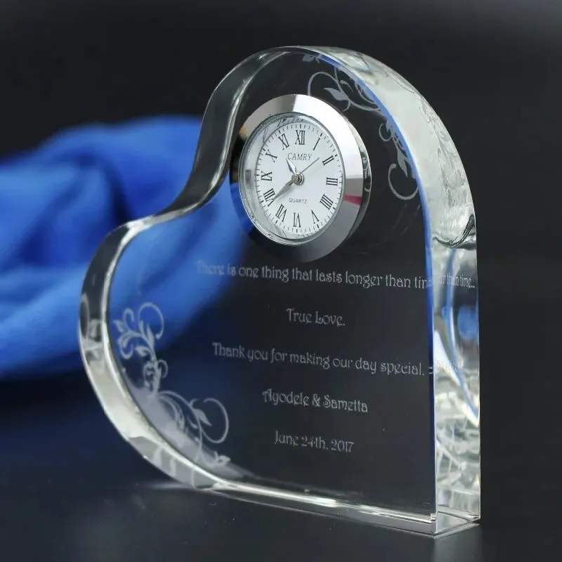 Heart Shape Crystal Clock 2