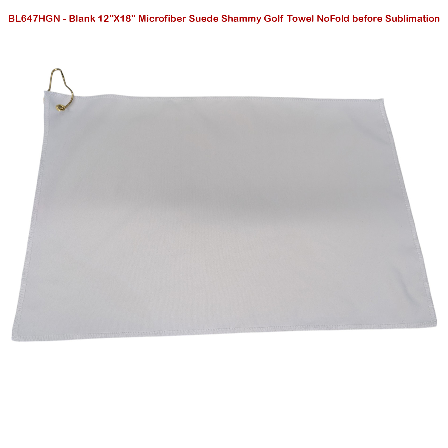 72 Hr Fast Ship - Microfiber Suede Golf Towel, 12x18, Nofold Grommet and Hook, Sublimated 2 sides 5