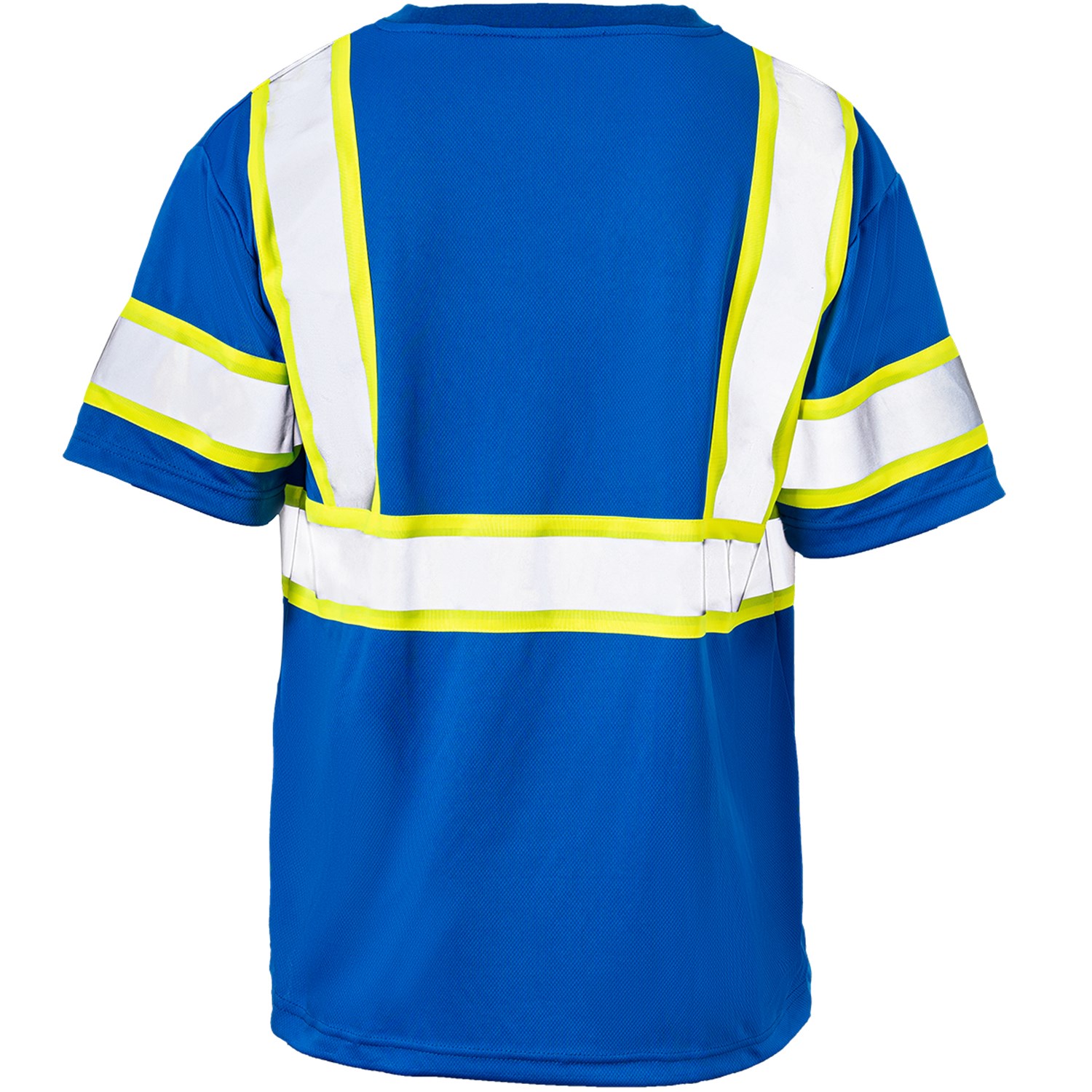 3.8 oz. Polyester Class 3 Reflective Tape Safety T-Shirt with Pocket 5