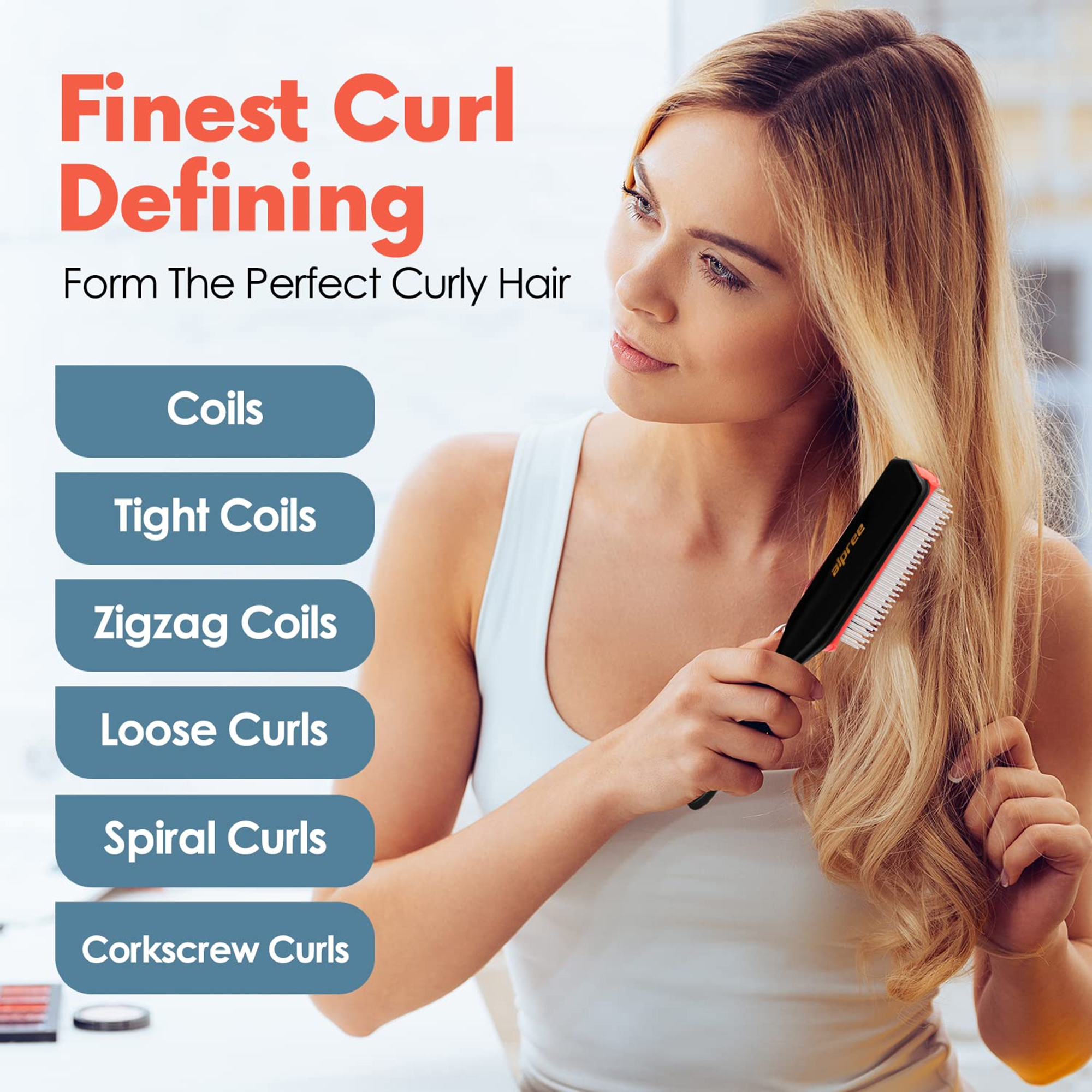 9 Row Curly Hair Brush For Styling 3