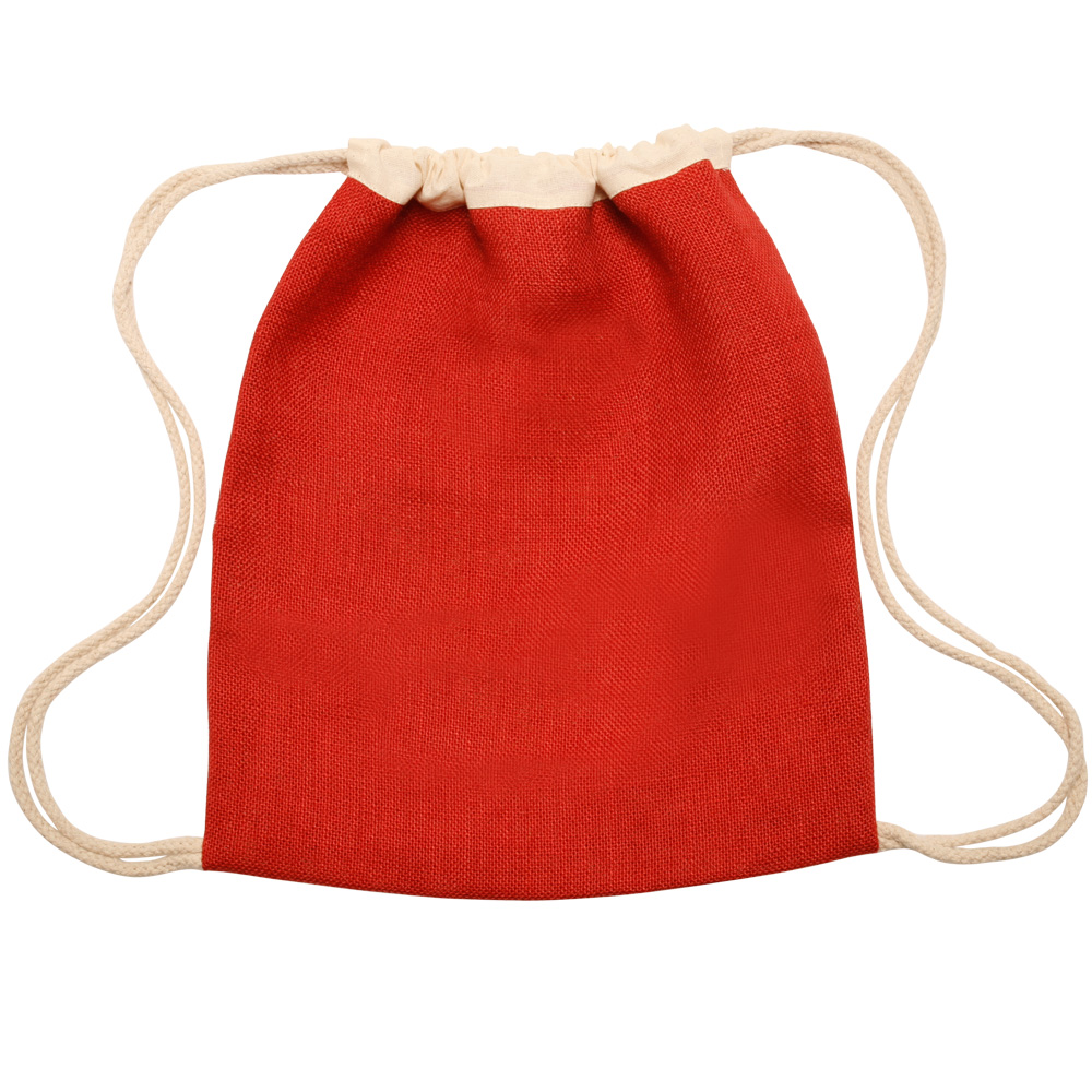 Jute Drawstring Backpack Bag - 14" W x 16" H 5