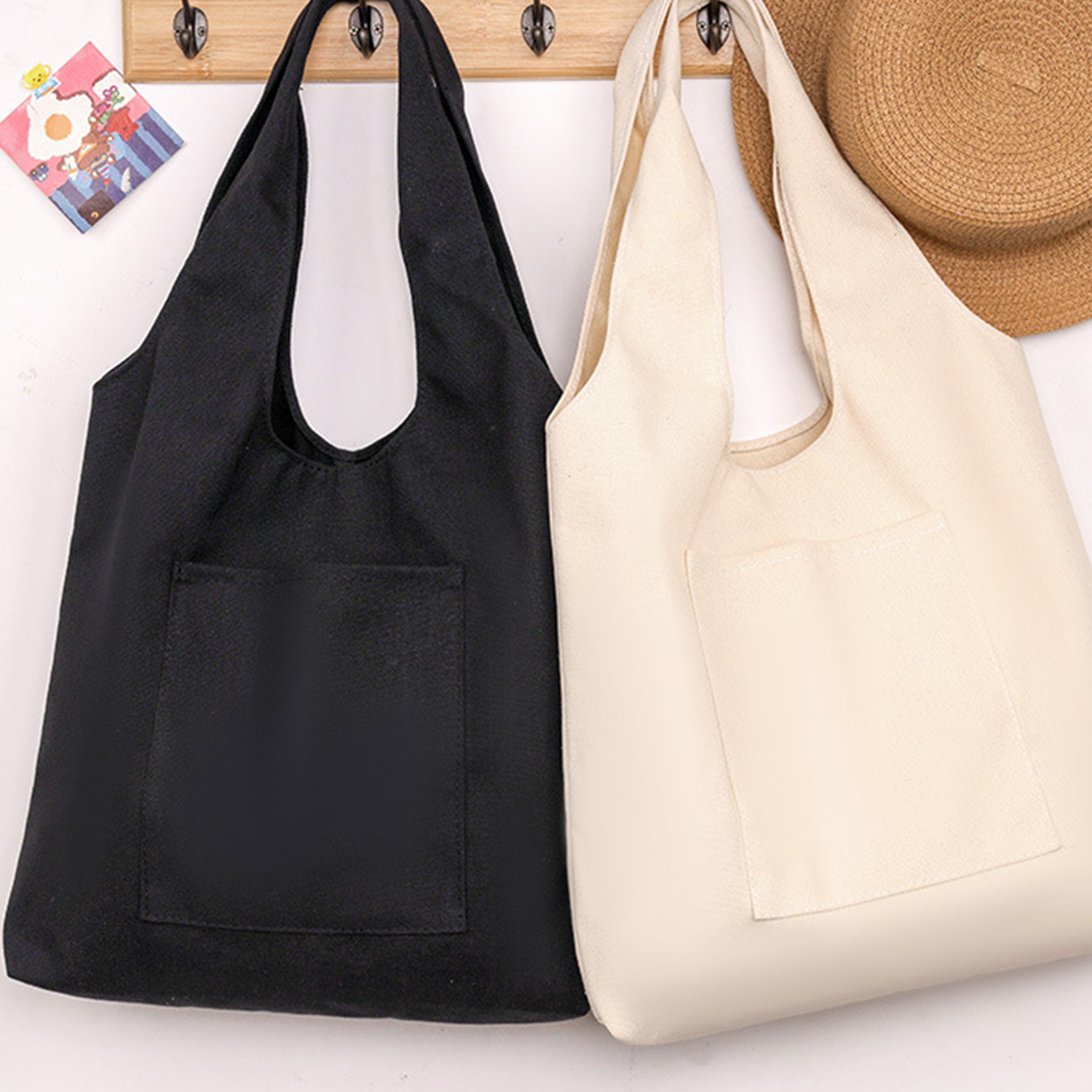 Natural Cotton Canvas Tote Bags, custom tote bag with logo imprint 2