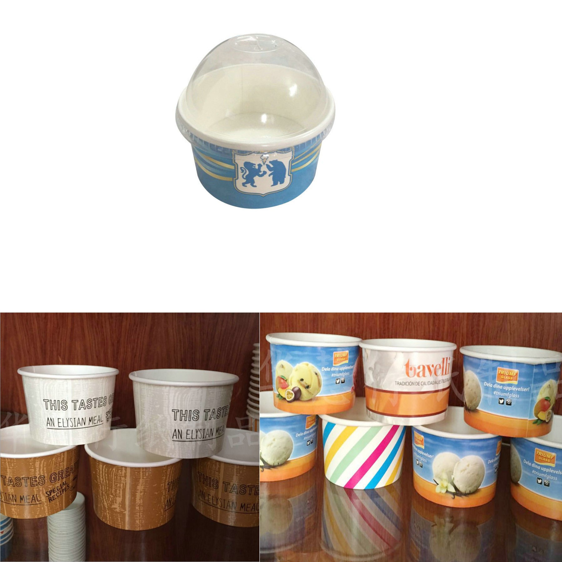 4 Oz. Custom Ice Cream Paper Dessert/Food Cup 3