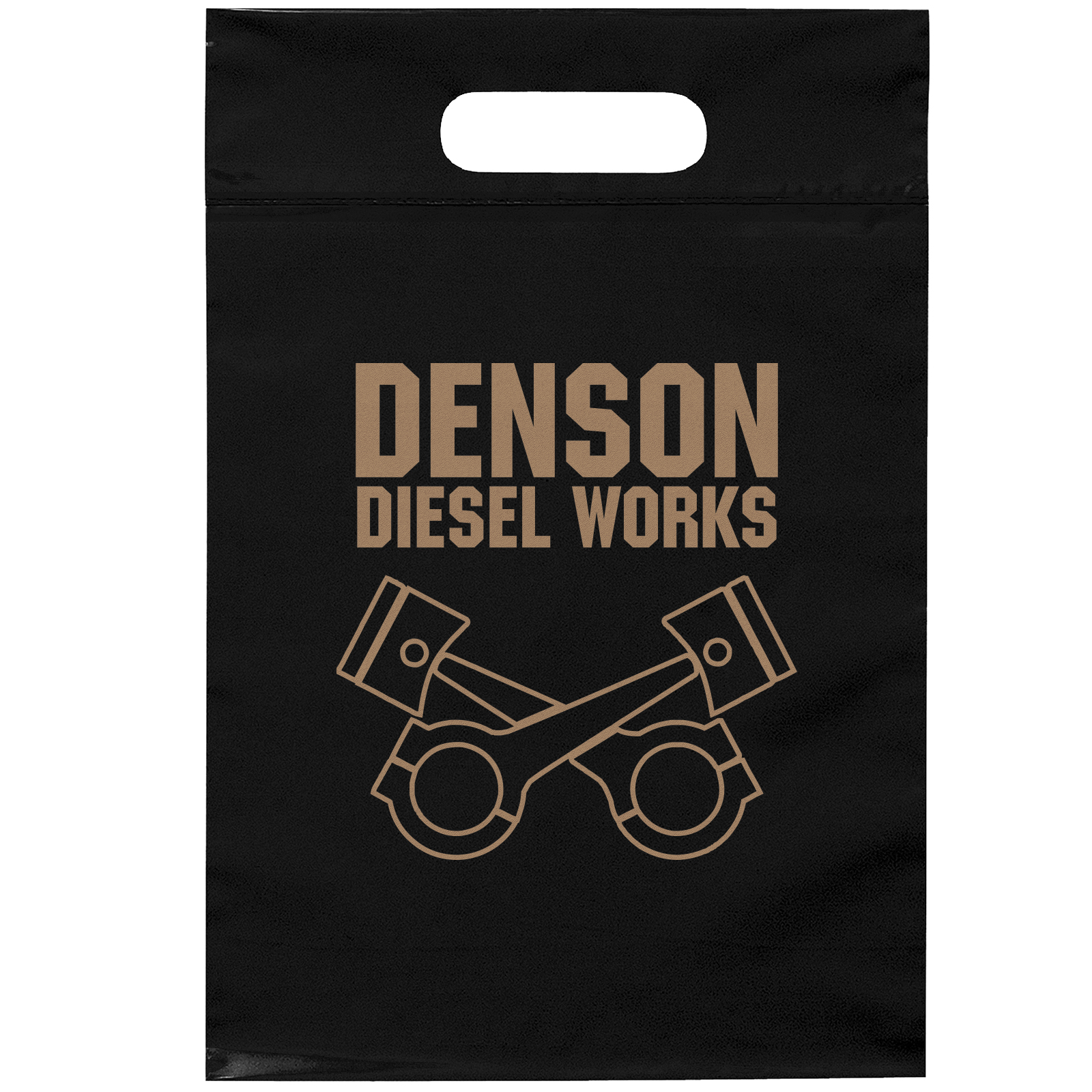 Die Cut Handle Bag - 9 1/2W x 14H - Flexo Ink Print 27