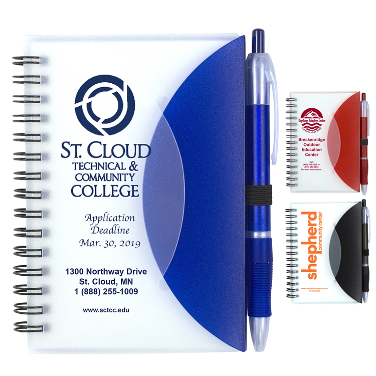 "CUPERTINO" Stylish Spiral Notepad Notebook with Matching Color Pen 5