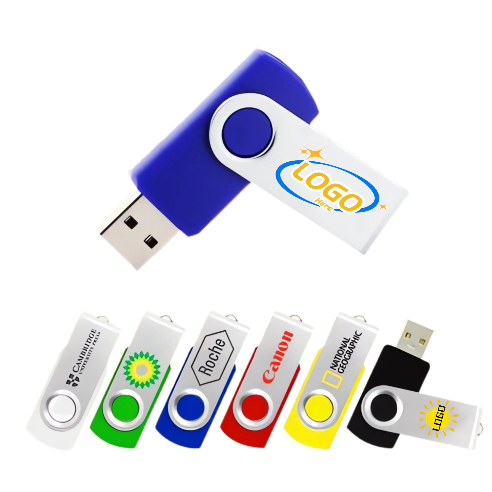 8GB Full Color Rotating U Disk MOQ50