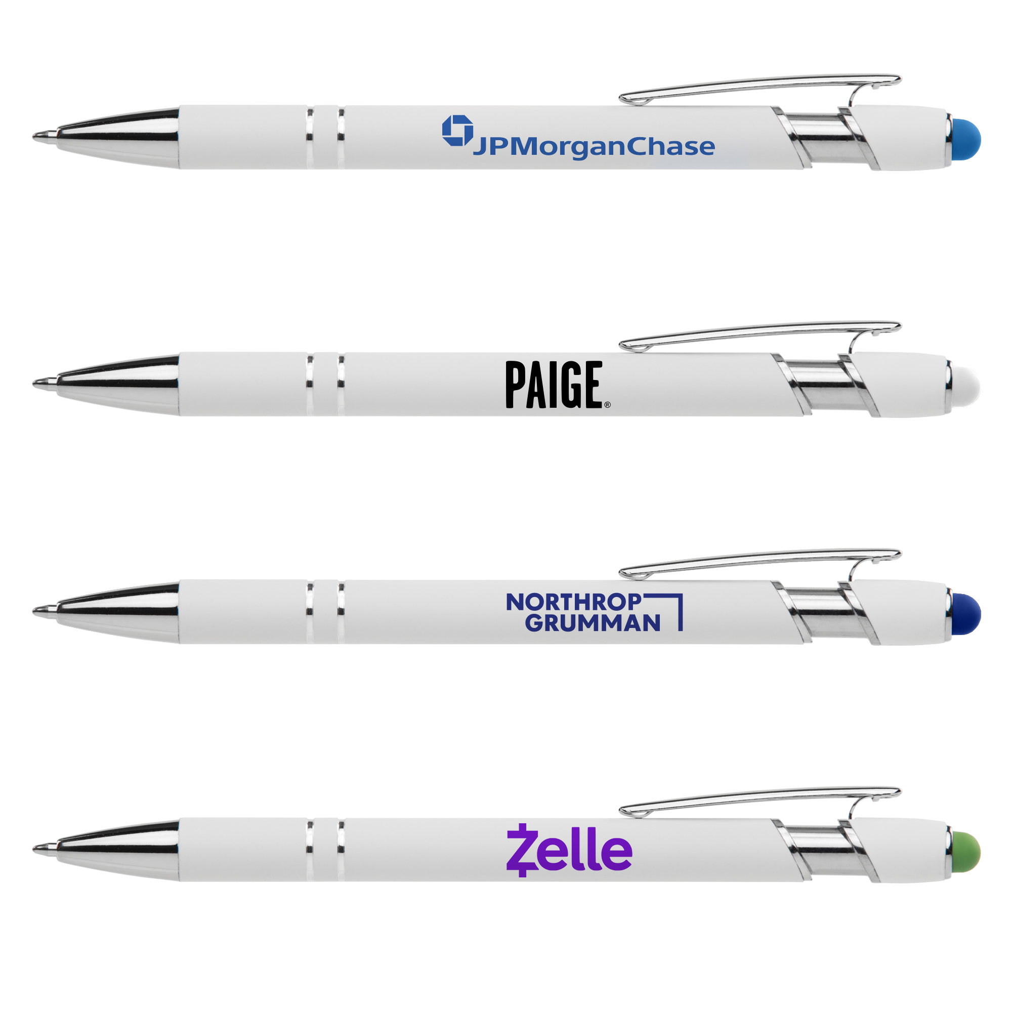 Stylus-3062 White Ballpoint Soft Touch Pens 2
