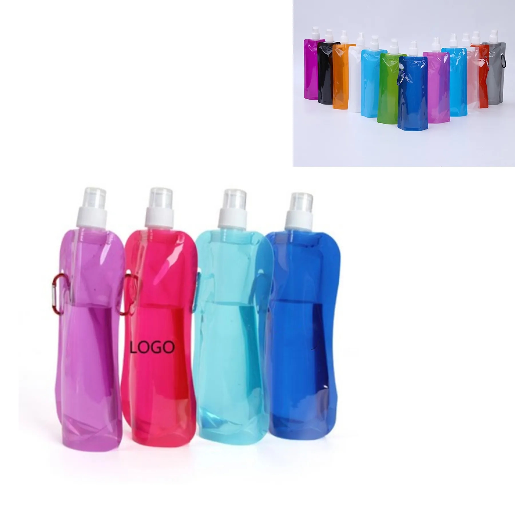 Flex Foldable 16 oz Water Bottle with Carabiner 6