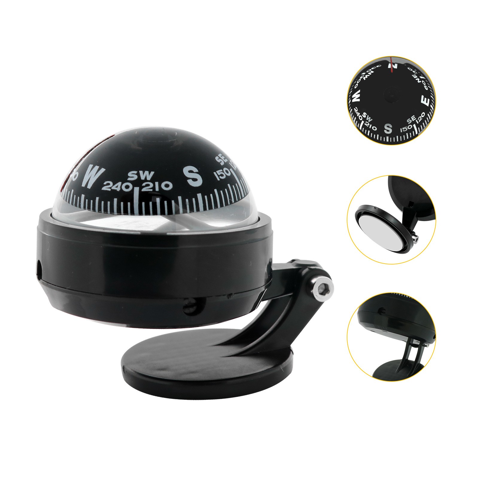 Adjustable Dashboard Compass Ball 2