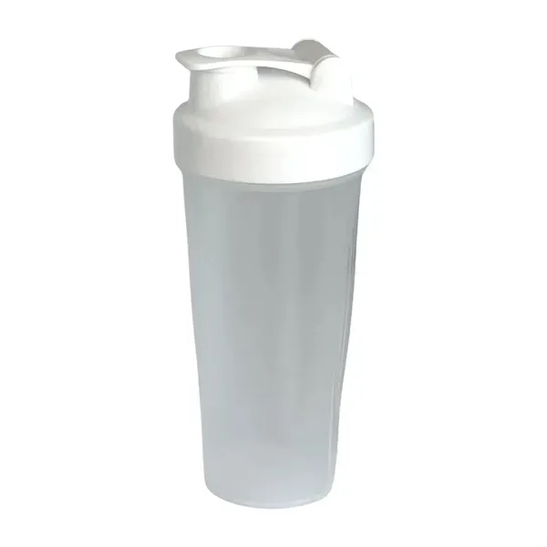 Red 20 oz Protein Shaker Bottle with Leakproof Mixing Cup 9