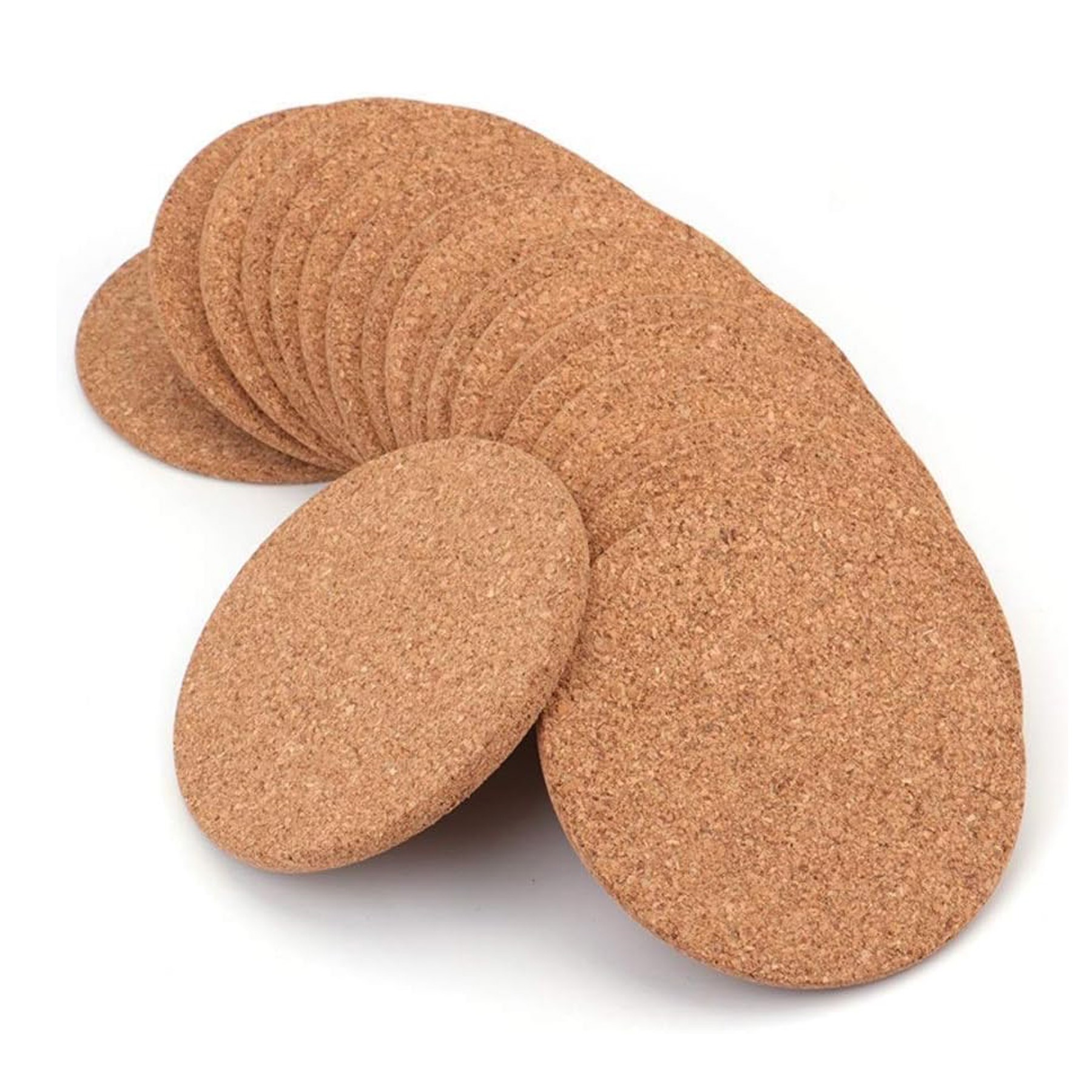 Round Natural Cork Coasters 5
