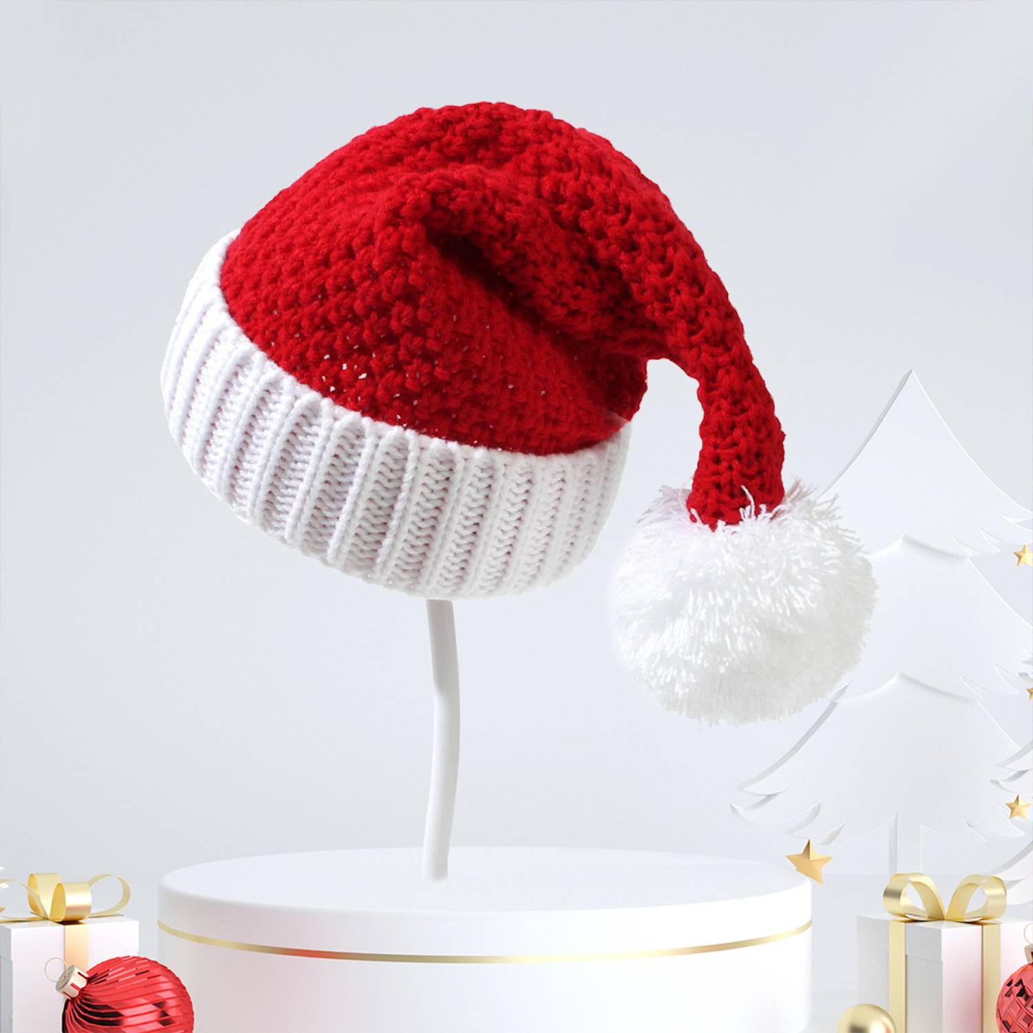 Winter Thick Knitted Christmas Hat 5