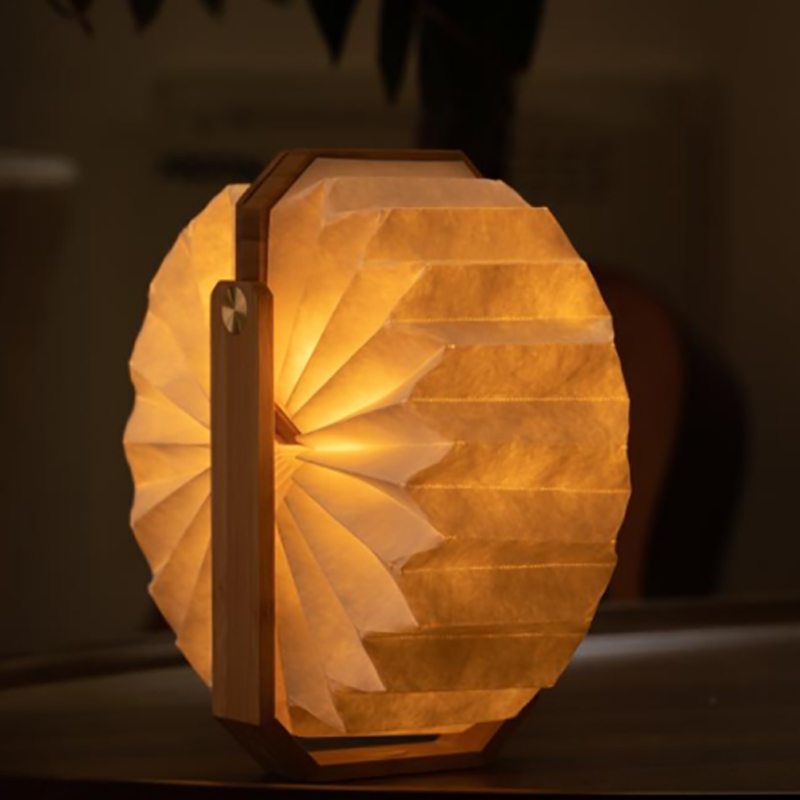 Fashionable And Foldable Paper Lamp With Built In 1200mAh Rechargeable Battery 2