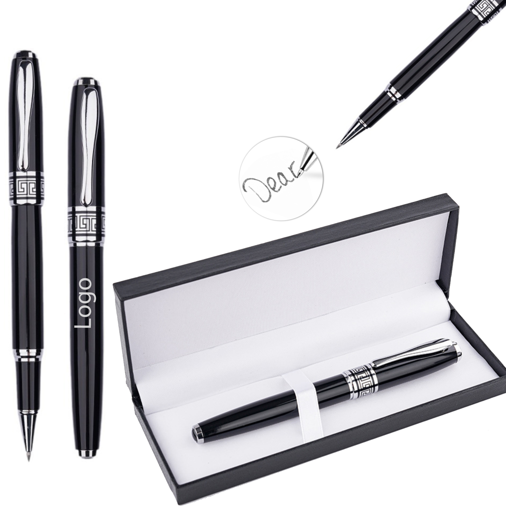 Metal Engraving Custom Gift Roller Ballpen Ballpoint Pen Set 1
