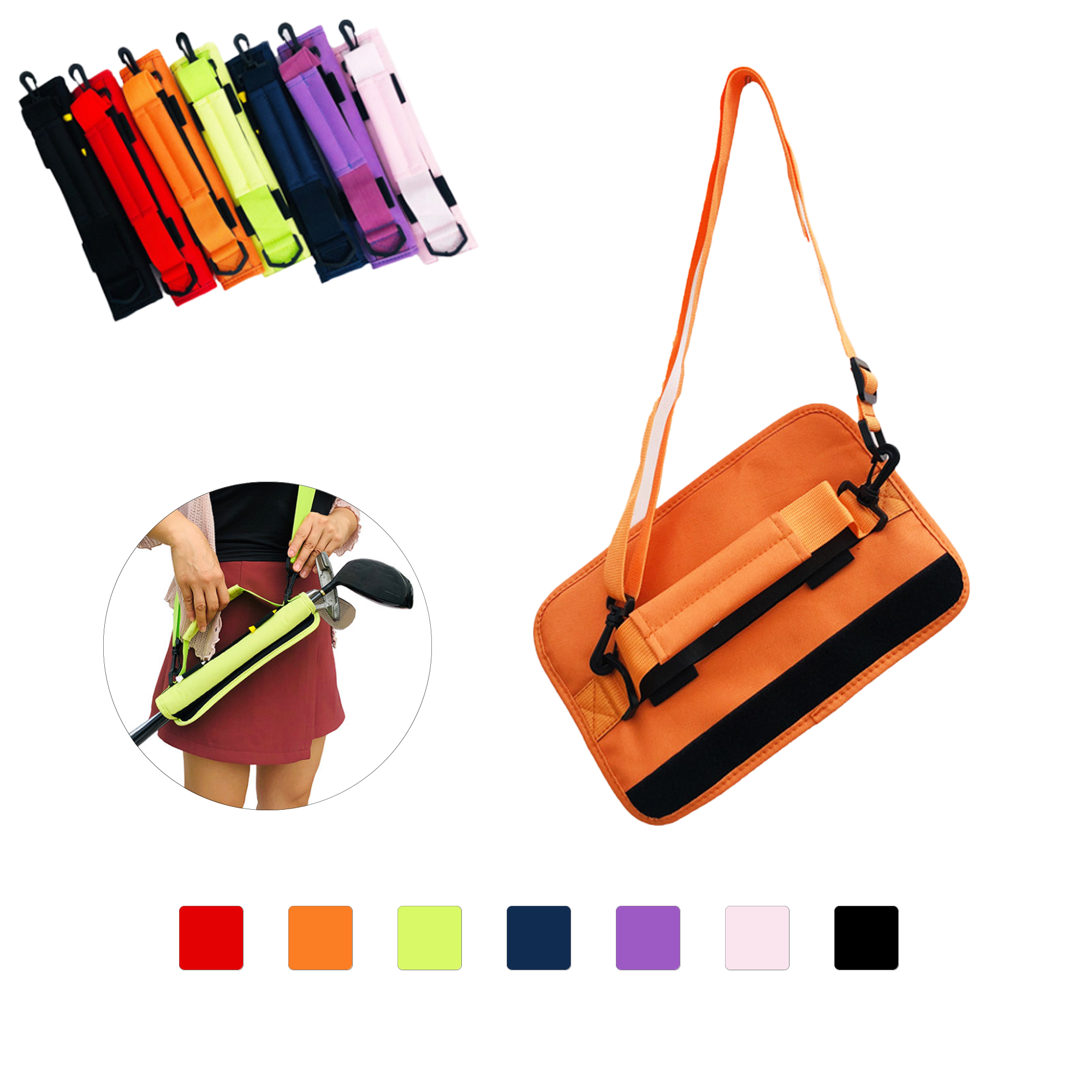 Compact Golf Practice Single Club Handbag With Strap 2