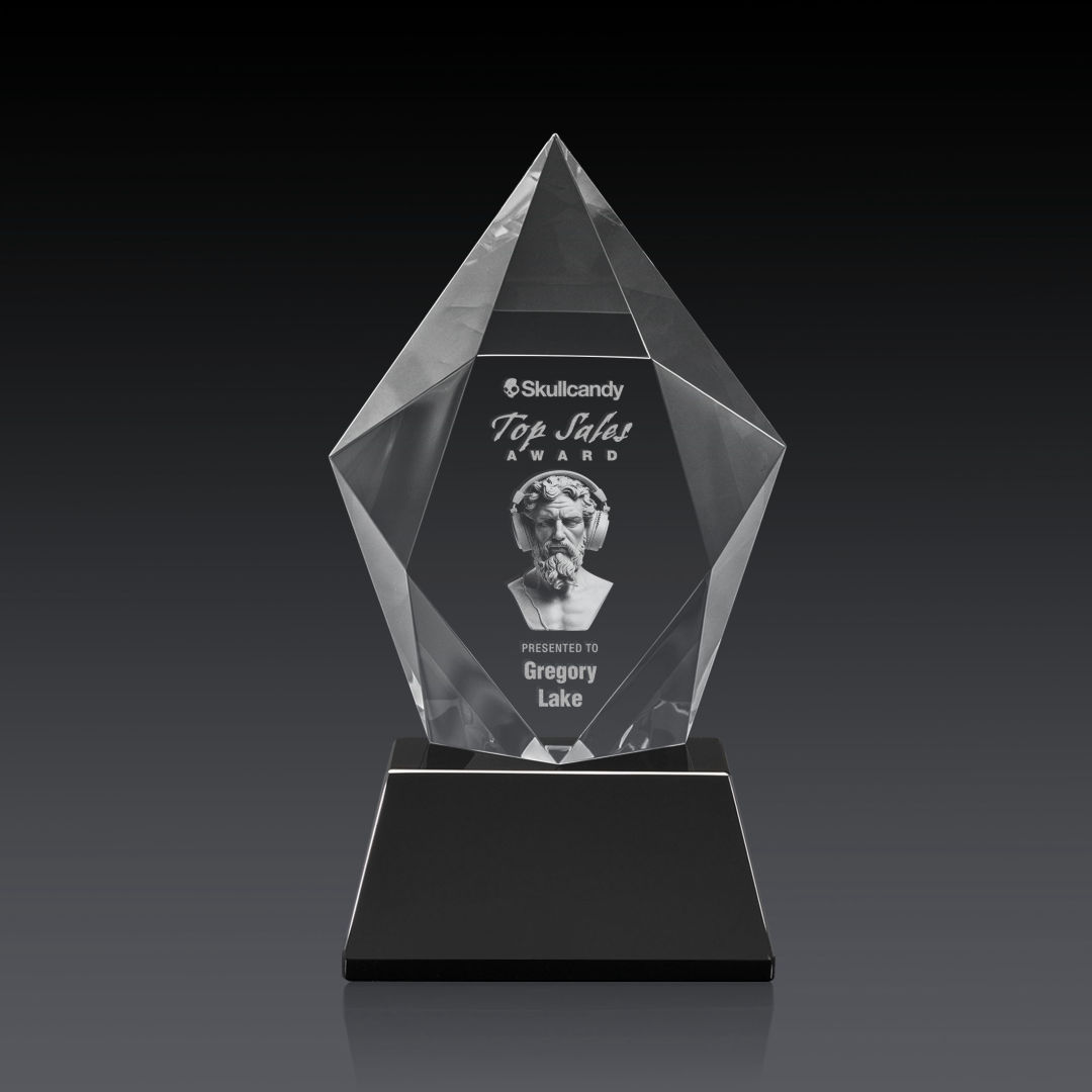 Devron 3D Award on Base - Black 2