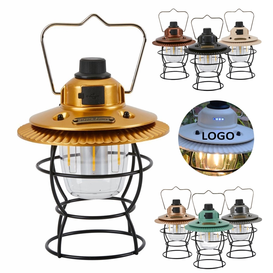 Retro Outdoor Camping Light & Picnic Lantern with Power Bank 7