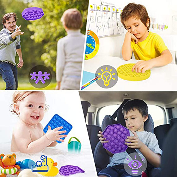Silicone Stress Relief Push Pop Bubble Fidget Sensory Toy 7