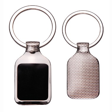 Square Metal Key Chain with Dark Reflective Center 2