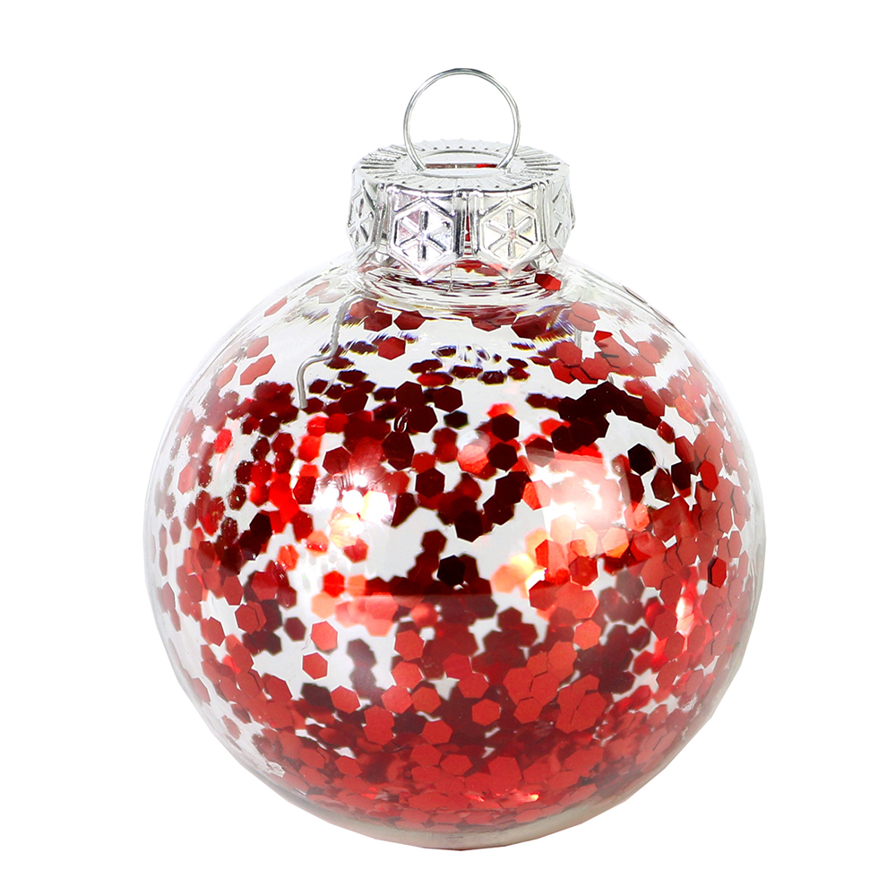 Christmas Tree 6pcs 6cm Transparent Decorative Ball Pendant 2