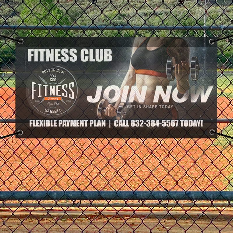 Custom 1' X 2' Mesh Banners 5