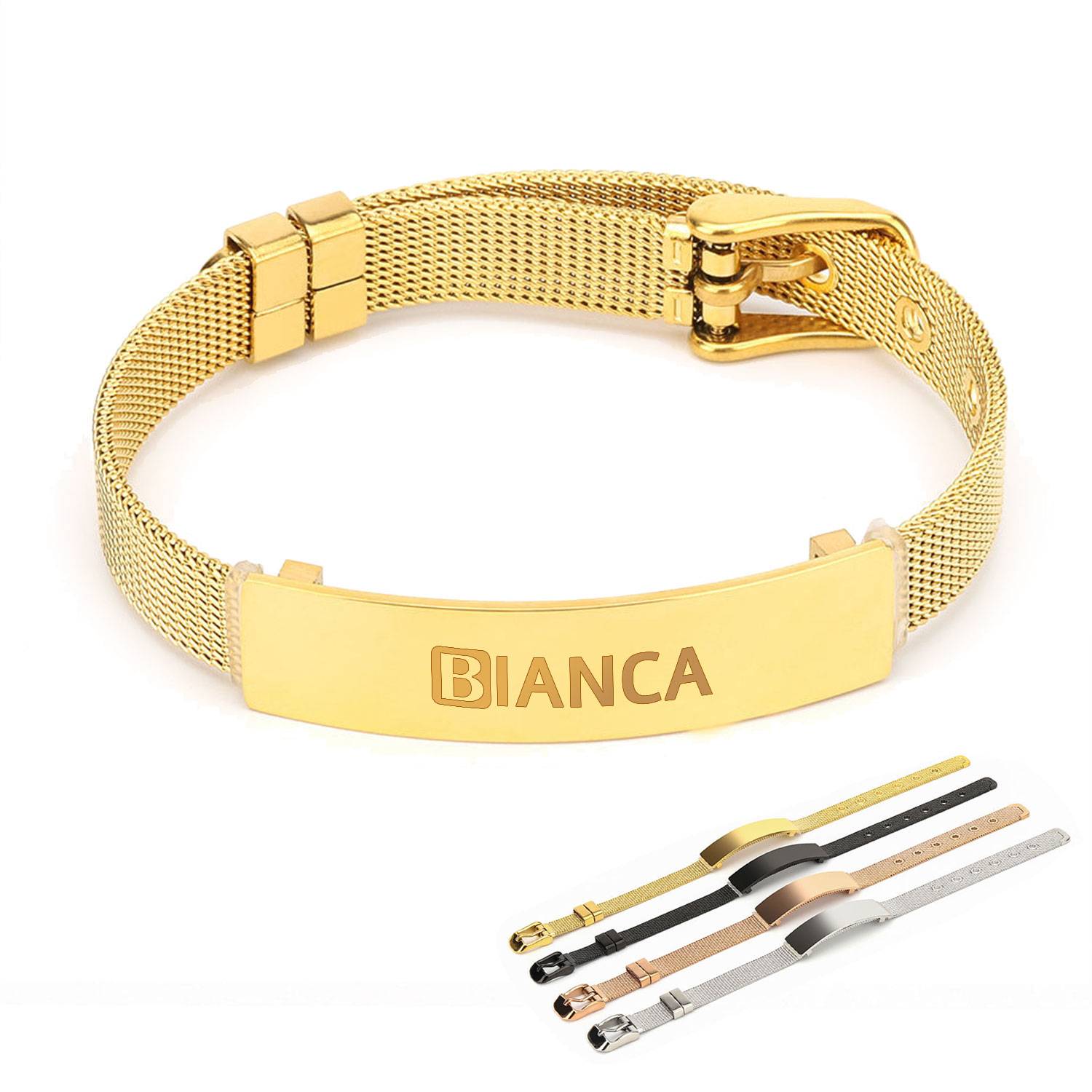 stainless steel DIY engraved bracelet